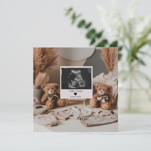 2つの可愛いクマ超音波妊娠の発表 シーズンカード (スタンド正面)
