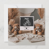2つの可愛いクマ超音波妊娠の発表 シーズンカード (正面)