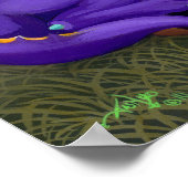 2つの可愛いドラゴンリングアートプリントドラゴンフェアリー ポスター (角)