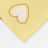 2つの可愛いヒツジが黄色に フリースブランケット (角)