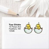 2つの可愛いベビーチックス差出人住所ラベル ラベル (インサイチュ)