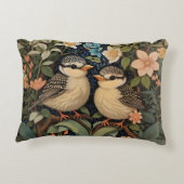 2つの可愛いベビー鳥植物園 アクセントクッション (裏面)