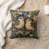 2つの可愛いベビー鳥植物園 クッション (ブランケット)