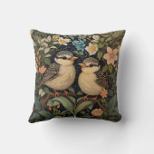 2つの可愛いベビー鳥植物園 クッション (裏面)