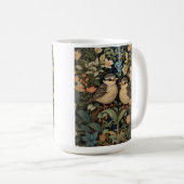 2つの可愛いベビー鳥植物園 コーヒーマグカップ (正面右)