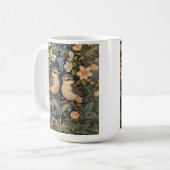 2つの可愛いベビー鳥植物園 コーヒーマグカップ (正面左)