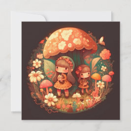 2つの可愛い小さな女の子小妖精や小人