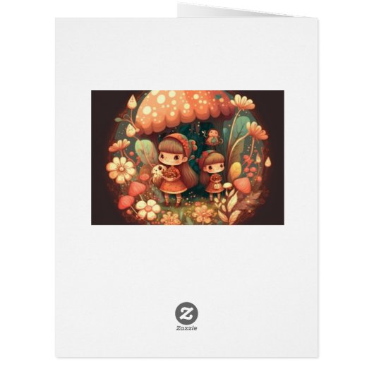 2つの可愛い小さな女の子小妖精や小人 (裏面)