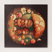 2つの可愛い小さな女の子小妖精や小人 ジグソーパズル (横)