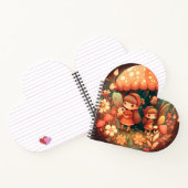 2つの可愛い小さな女の子小妖精や小人 ノートブック (内部)