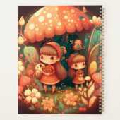 2つの可愛い小さな女の子小妖精や小人 プランナー手帳 (裏面)