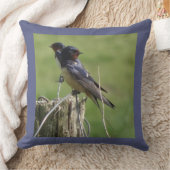 2つの可愛い納屋のツバメお客様。クッション クッション (ブランケット)