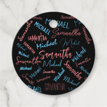 2つの名前のカップルのパターンmonogram青ライトピンク