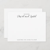 2つの名前のカップルエレガントAddress Script Flat ノートカード (正面/裏面)