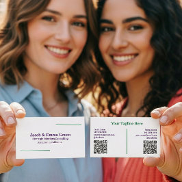 2つの名前カスタムのQR名刺 名刺