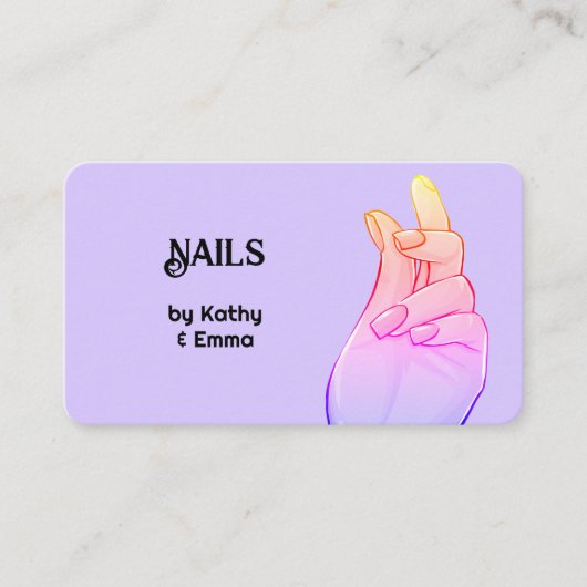 2つの名前マニキュア 名刺 (正面)