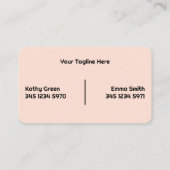 2つの名前爪、 ネイル技術 名刺 (裏面)