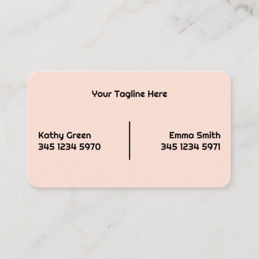 2つの名前爪、 ネイル技術 名刺 (裏面)