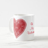2つの名前 – 二つのハートは私のバレンタイン コーヒーマグカップ (正面左)