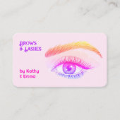 2つの名前Brows Lashes Tech 名刺 (正面)