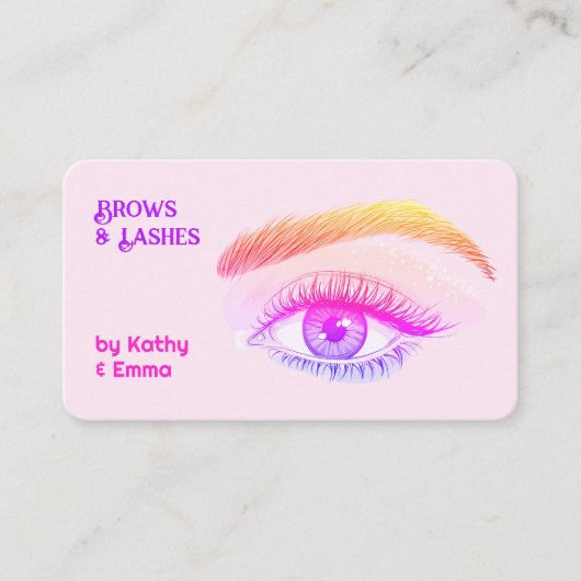 2つの名前Brows Lashes Tech 名刺 (正面)