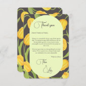 2つの唇とチューリップ結婚のサンキューカード サンキューカード (正面/裏面)