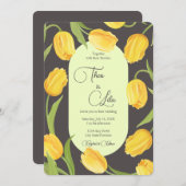 2つの唇とチューリップ結婚ズ 招待状 (正面/裏面)