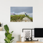 2つの喜び – 壁の上のマグパイ ポスター (ホームオフィス)