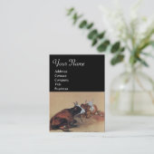 2つの嘘の牛モノグラム、黒 名刺 (スタンド正面)