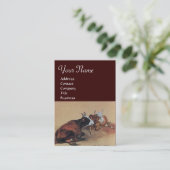 2つの嘘をついている牛のモノグラム 名刺 (スタンド正面)