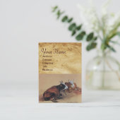 2つの嘘をついている牛モノグラムパーチメント 名刺 (スタンド正面)