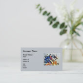 2つの回転木馬馬クローズアップ 名刺 (スタンド正面)