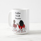 2つの基本先生:コー教えヒーインスパイア,  コーヒーマグカップ (正面左)