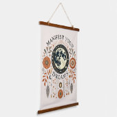 2つの壁のタペストリーのセット – ボホ魔法ムーン&ナット 吊り下げ型タペストリー (傾斜あり)