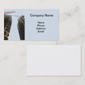 2つの大きいクレーンが付いている高層建築現場 名刺 (正面/裏面)