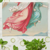 2つの天使の衣服小さな子供 キッチンタオル (折り畳み)