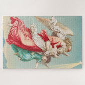 2つの天使の衣服小さな子供 ジグソーパズル (横)