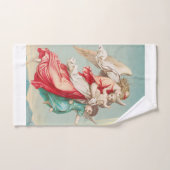 2つの天使の衣服小さな子供 バスタオルセット (ハンドタオル)