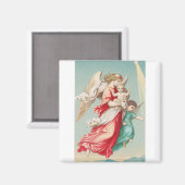 2つの天使の衣服小さな子供 マグネット (正面/裏面)