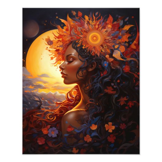 2つの太陽が日没に フォトプリント            (正面)