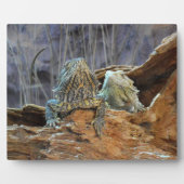 2つの奇妙なトカゲのプラーク フォトプラーク (正面)