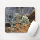 2つの奇妙なトカゲを持つマウスパッド マウスパッド (マウス)