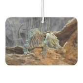 2つの奇妙なトカゲを持つ車の空気フレッシュ カーエアーフレッシュナー (正面)