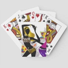 2つの女の子踊りフローラ背景ベクトルイラストレーター トランプ