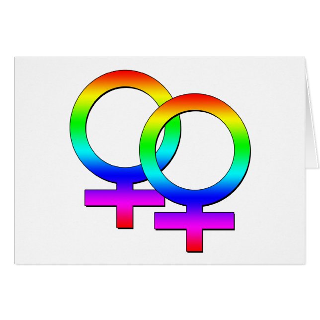 2つの女性のシンボルや象徴カード (正面横)