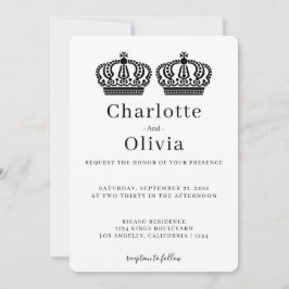 2つの女王がペアクラウンをテーマにしたゲイ結婚