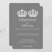 2つの女王がペアクラウンをテーマにしたゲイ結婚 (正面/裏面)