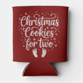 2つの妊娠クリスマスのための妊婦のクリスマスクッキー 缶クーラー (正面)