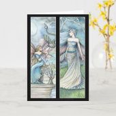 2つの妖精のブックマークカード by モリー・ハリソン カード (黄色い花)