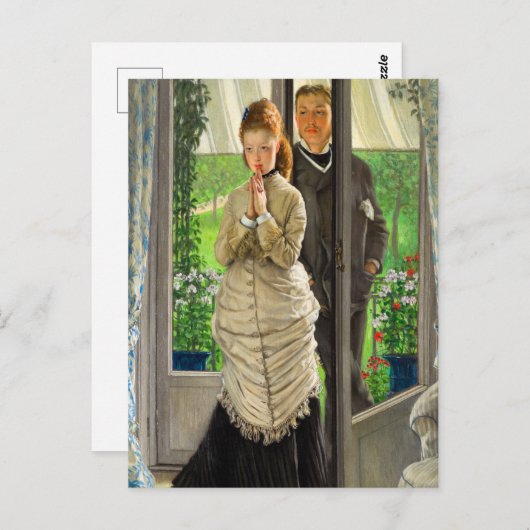 2つの姿がドアで、J. Tissotによる提案 ポストカード (正面/裏面)